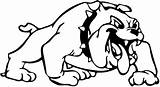 Bulldog Cricut Mascot sketch template