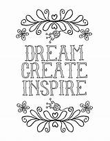 Coloring Pages Inspirational Quotes Adult Printable Sayings Popular sketch template