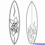 Surf Surfboard Coloring Draw Surfboards Board Drawing Pages Printable Boards Step Hawaiian Color Dibujos Tablas Dragoart Online Pop Surfing Beach sketch template