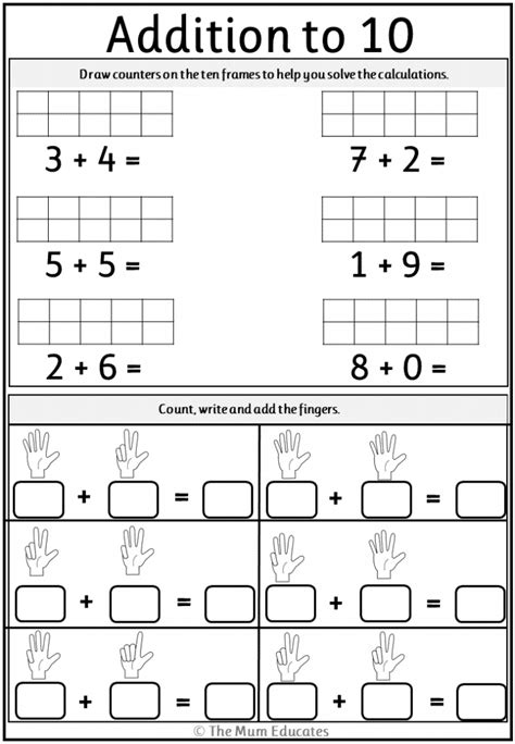 addition worksheets year   mum educates