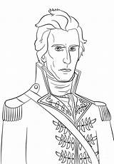 Coloring Presidents Pages Andrew Jackson President Print Size sketch template