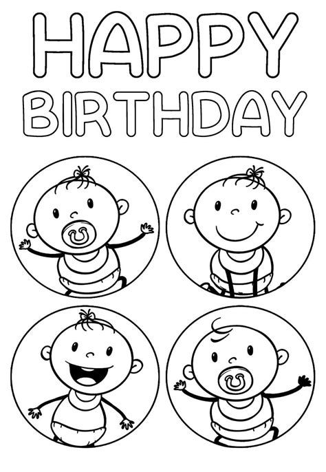 beautiful coloring pages   st birthday celebration cards