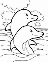 Coloring Dolphin Dancing Twin Kids Kidsplaycolor Pages Color sketch template