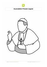 Religion Segnet Priester Grundschule sketch template