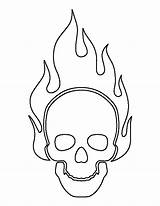 Skull Flaming Pattern Outline Printable Stencils Template Patterns Stencil Crafts Patternuniverse Templates Use Cut Pdf String Creating Drawing Skulls Halloween sketch template