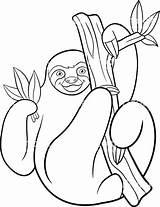 Sloth Coloring Pages Cute Sloths Printable Kids Albanysinsanity Color Drawing Amazing Getdrawings Getcolorings Animal Coloringbay Colorings sketch template