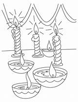 Diwali Coloring Pages Drawing Sketch Diya Kids Happy Lamp Colouring Festival Activities Craft Print Draw Template Diyas Coloringkids Printable Color sketch template