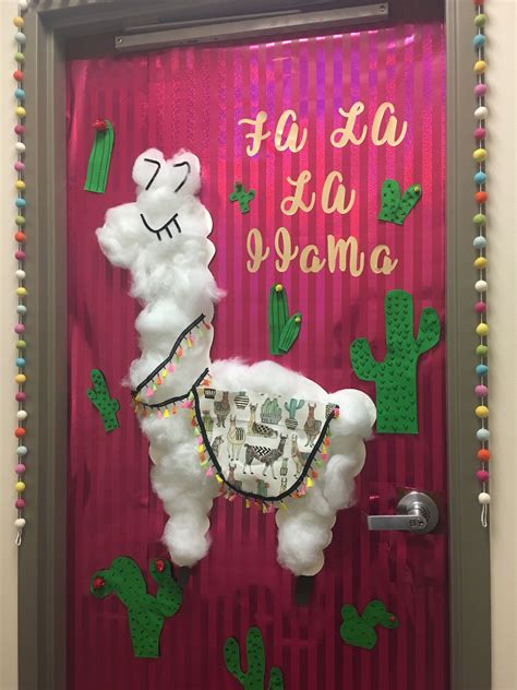 fa la la llama door decoration door decorations classroom door