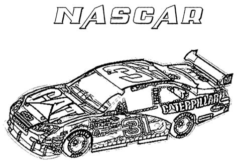 printable nascar race car coloring page coloringpagebookcom