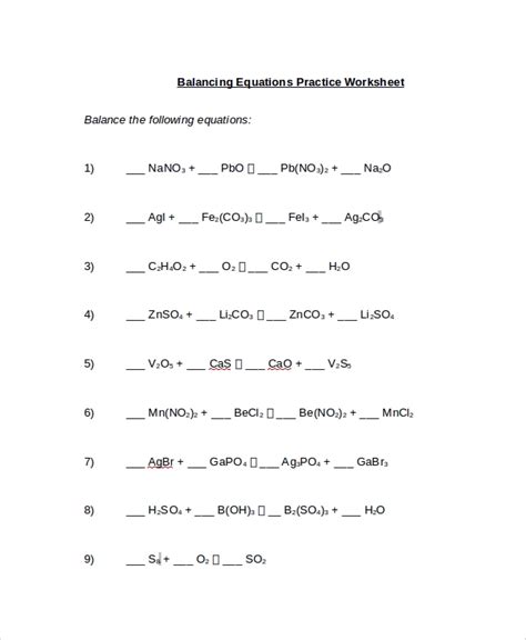 balancing equations grade  worksheet algebra worksheetsbalancing