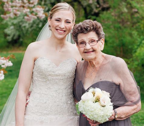 bride makes adorable 89 year old grandmother one of her bridesmaids