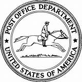 Post Office United States Department Postal Service Logo Seal Mail American Drawing Early Usps Act Uspo Coloring 1971 Stamp System sketch template