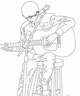 Guitarist sketch template