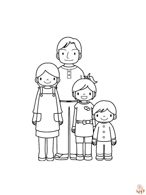family coloring pages  preschoolers