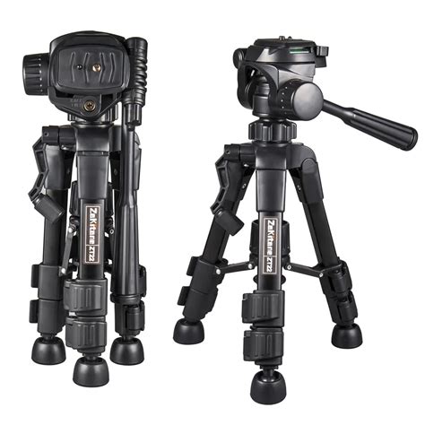 adjustable zt tripod camera stand mini tripod portable compact  height qr head tripod stand