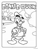 Disney Donald Coloring Duck Pages Mouse Printable Mickey Color Print Choose Board sketch template