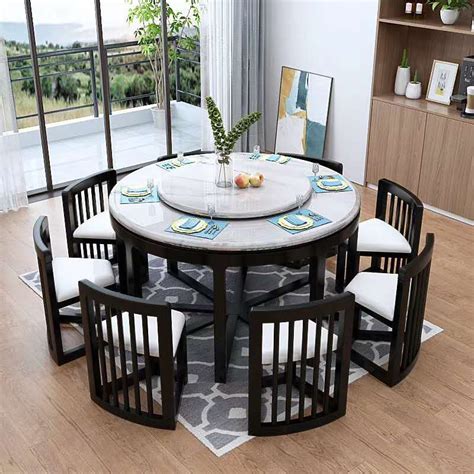 large  seater marble solid wood  dining table living room