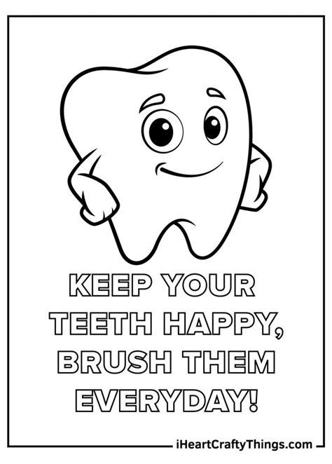 tooth coloring pages   printables