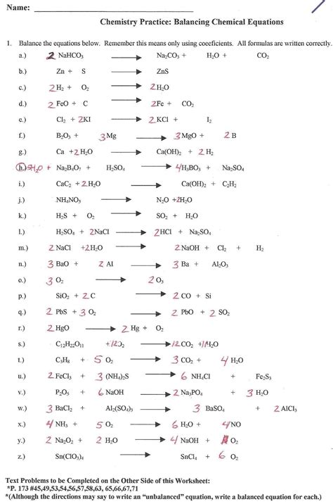 academicinspirational phet balancing chemical equations worksheet