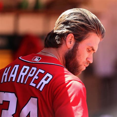 bryce harper photo  masn heart baseball bryce harper hair red