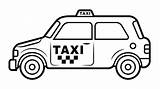 Taxi Coloring Pages Sheet Colouring Cab Template Old Kids School Pre Preschool Visit sketch template