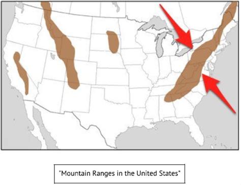 map  usa mountain ranges topographic map  usa  states