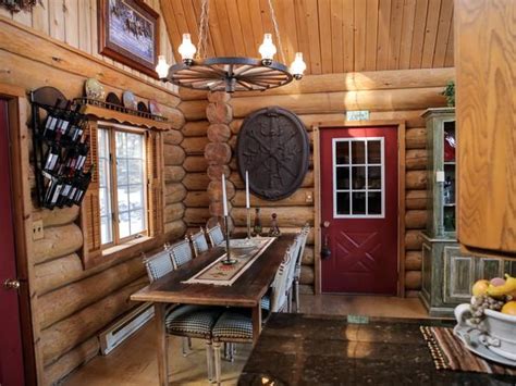 lakeview cabin log cabin living lake view cabin  woodsy retreat  hgtv kitchen