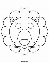 Mask Lion Color Masks Printable sketch template