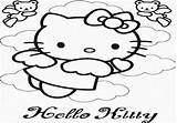 Kitty Hello Pages Coloring Angel Getcolorings Spring sketch template