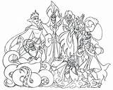 Coloring Disney Villains Pages Drawings Villians Group Drawing Printable Color Print Relaxation Inspire Creativity Top Getdrawings Amazing Disne Getcolorings Search sketch template