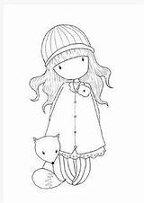 Santoro Coloriage Colorier Tampons Whimsy sketch template