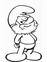 Papa Smurf Pages Coloring Recommended sketch template
