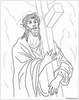 Jesus Colorare Disegni Crucis Carries Bambini Croce Gesu Jezus Caricato Stazione Estacion Immacolata Simboli Egizi Clipart Religia Krzyż Concezione Facili sketch template