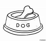 Dog Food Drawing Bone Paintingvalley sketch template