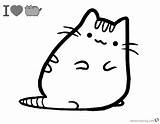 Pusheen Pages Cute Coloring Little Kids Color sketch template