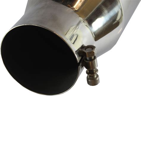 rolled  diesel exhaust tip  inlet  outlet  long chrome