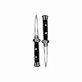 Tattoo Blade Knife Tattoos Switch Switchblade Drawing Dagger Tattify Douche Bag sketch template