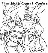 Pentecost Colouring Calvary sketch template