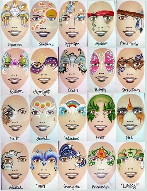 printable face painting ideas