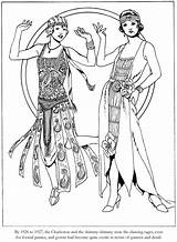 Coloriage Roaring Fashions Twenties Sheets Colorier Dover 20s Doverpublications Mandala User sketch template