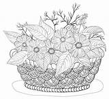 Flowers Coloring Nature Pages Bouquet Coloriage Fleurs Printable Flower Kb Printablefreecoloring sketch template