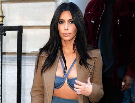 Kim Kardashian Wears A Bra As A Shirt Elle Australia