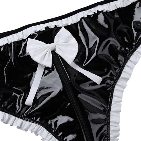 Men S Lingerie Ruffled Panties Crotchless Thong Sissy Bikini Briefs
