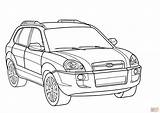 Hyundai Coloring Tuscon Pages Fe Santa Sketch Template Color sketch template