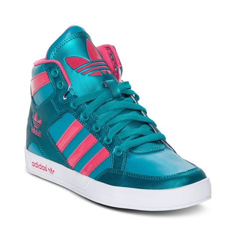 adidas hardcourt high top casual sneakers  green lyst