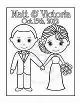 Coloring Wedding Personalized Pages Printable Getcolorings sketch template
