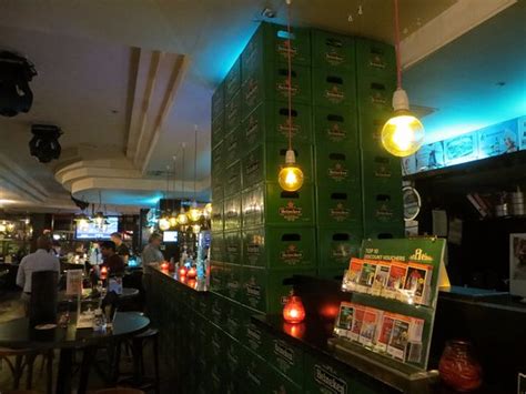 bar  constructed  heineken crates picture  heineken hoek grand cafe amsterdam