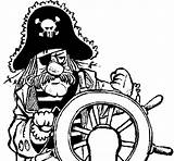 Pirate Captain Coloring Coloringcrew sketch template