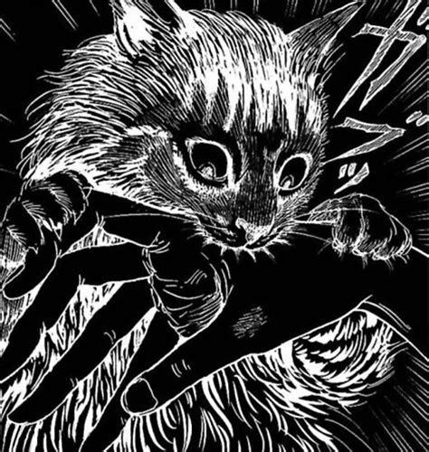 Cat Junji Ito Bite Posters By Allergicalien Redbubble