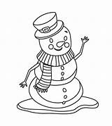Snowman Coloring Printable Pages Winter Christmas Frosty Printablee sketch template